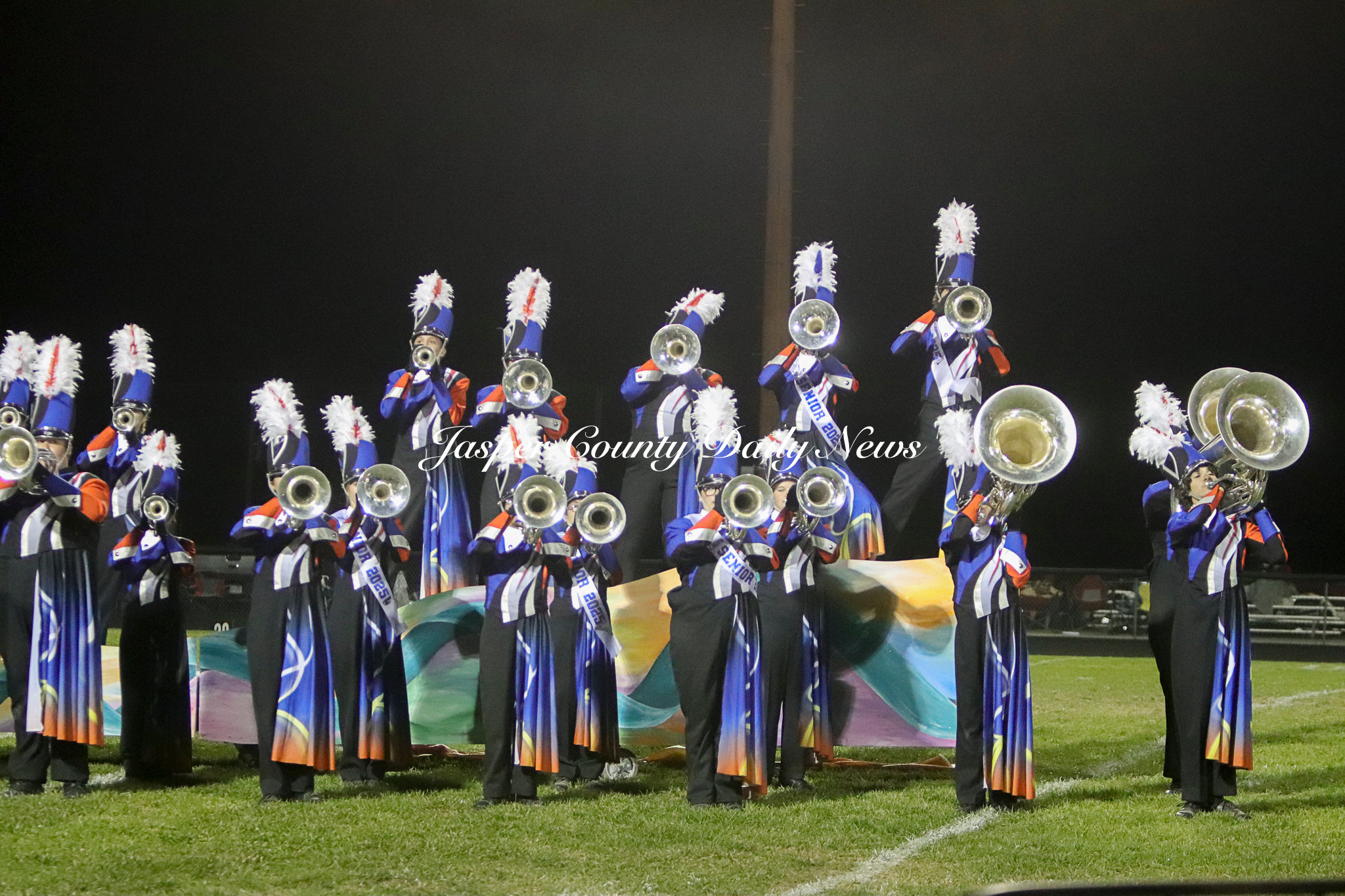Marching Eagles Seniors Recognized at Final Home Game Jasper County