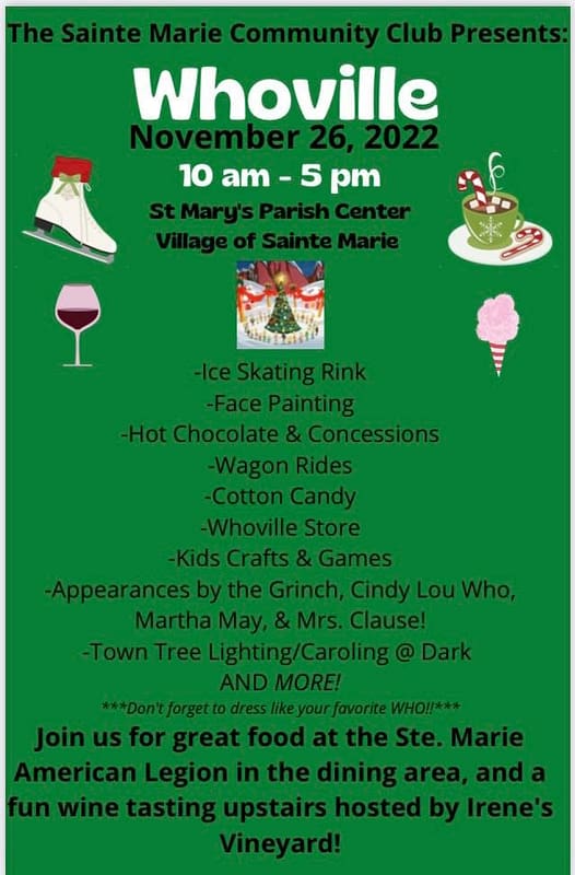 Whoville, Ste. Marie Christmas Farmers Market, and Sainte Marie