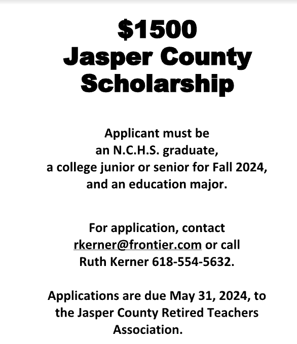 $1,500 Scholarship For Education Majors – Jasper County Daily News