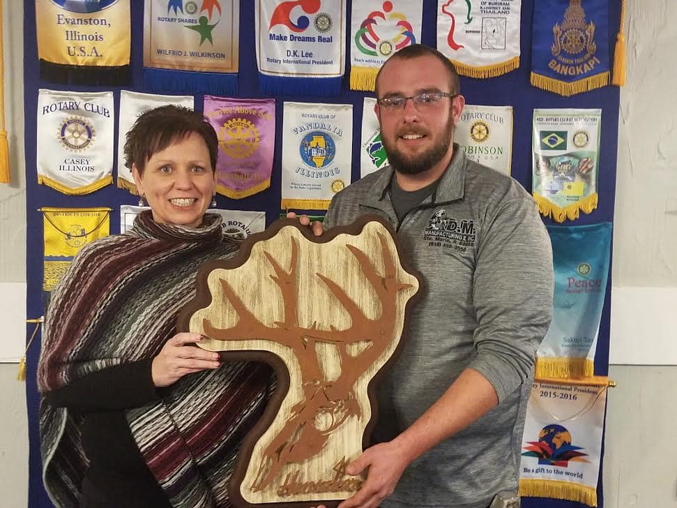 Avery Hunsaker of DM Manufacturing in Ste. Marie Visits Rotary Jasper County Daily News